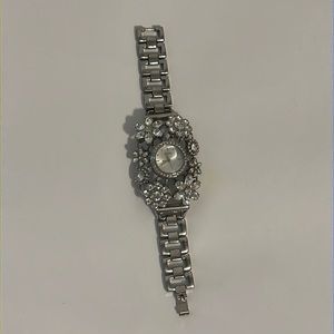 Guess Floral Rhinestone Watch